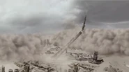 The structure collapses.