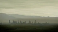 The skyline after the collapse of the Stratosphere Tower.