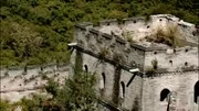 Plants climbing on one of the watchtowers.