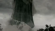 The cooling towers finally collapse.