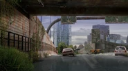 Concept art of Boston, 20 years after people.