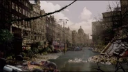 The streets of London flood after 25 years.