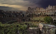 Concept art of the overview of the Colosseum.