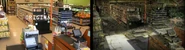 Before and after, of a grocery store.