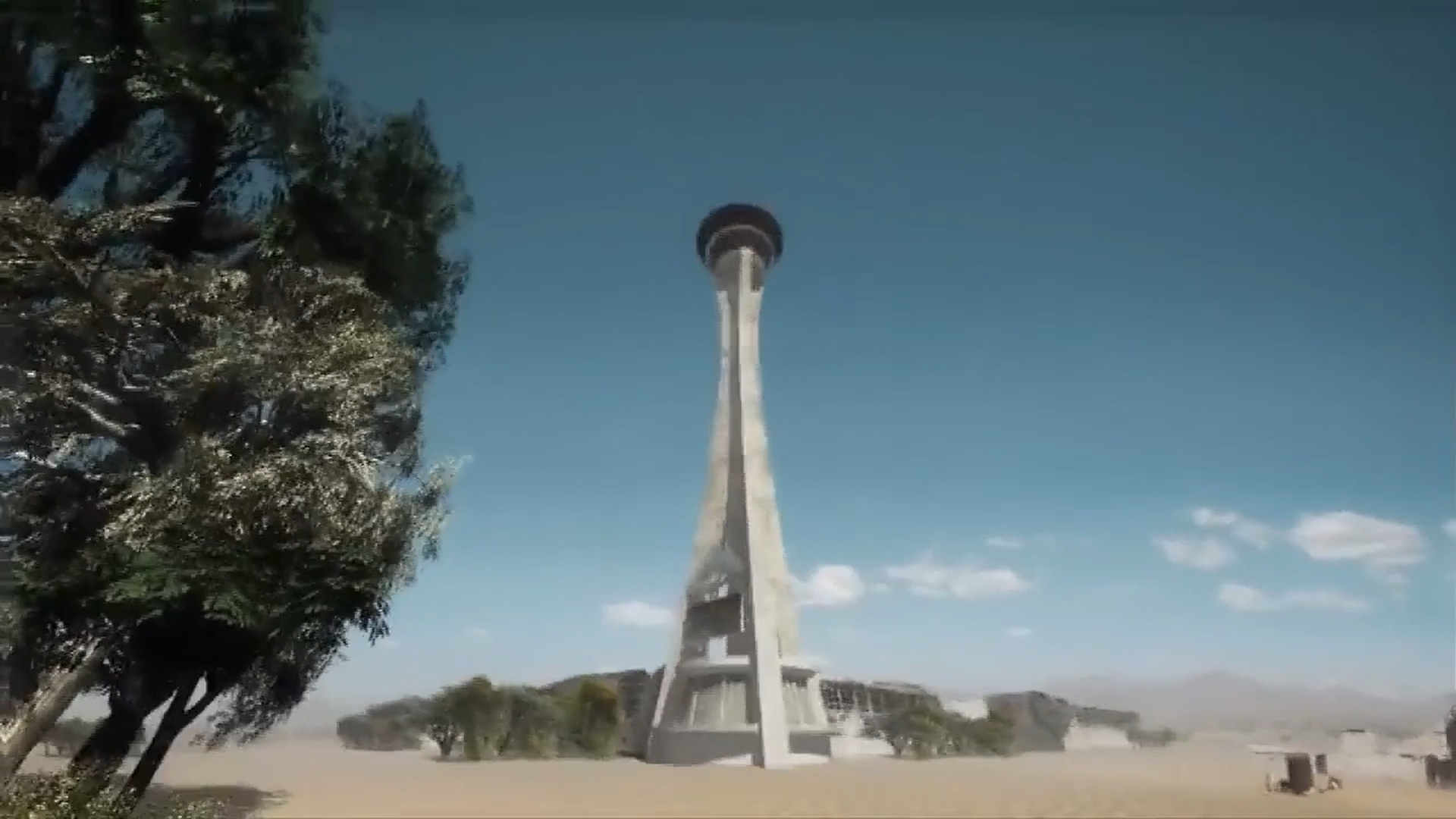 Three amusements on the stratosphere tower pod.