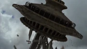 The Space Needle collapses and falls from the skyline.