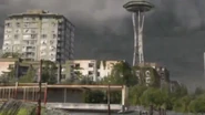 Space Needle when the Seattle Seawall collapses.