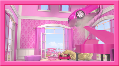 barbie dream house room