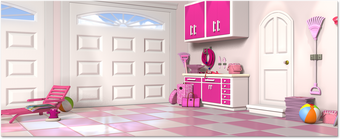 barbie house with garage