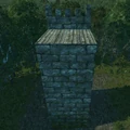 Burgmauer mit Tür (Rückansicht)