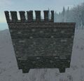 Castle wall (diagonal, no merlon) - new models