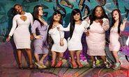 Season 1 cast. Left to Right: Monie, Emily, Amanda, Andrea, Minnie and Bri.