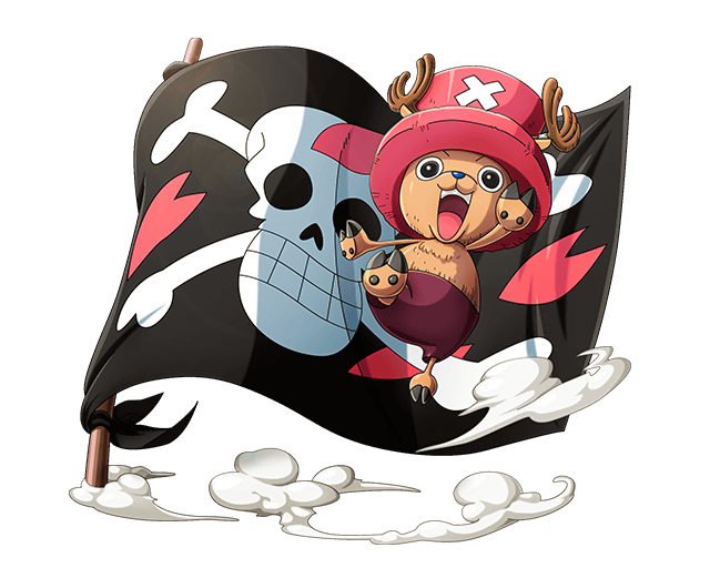 TONY TONY CHOPPER COM ROUPA DO LUFFY E BRAÇOS PRA CIMA ONE PIECE