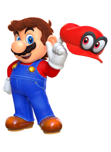 Brinquedo Boneco Estátua Mario e Cappy: Super Mario Odyssey