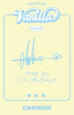 Chowon (June 13, 2021) Vanilla Online Photocard (02) back