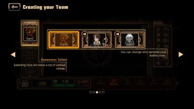 Announcer in-game tutorial page