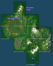 Map of Whisper Hollow and Banshee Peak