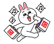 Cony shopping at UNIQLO.