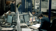 Unit detectives desks in Kingsgate Station.