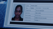 Jatri's personnel record on a computer screen (series 6).