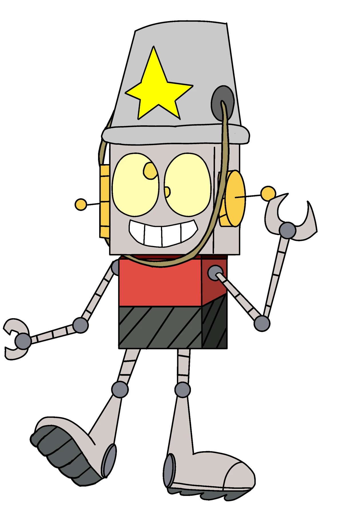 Robot Jones with Star Bucket | Charles Calvin and Lola Loud Wiki | Fandom