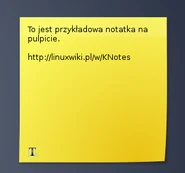 Notatka na pulpicie