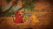 Simba with Timon and Pumbaa