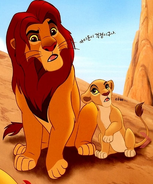 Simba and Kiara in a book adaption