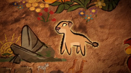 Kiara cave painting in The Lair of the Lion Guard