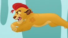 Kion uses the Roar of the Elders to escape from Ora' Bank
