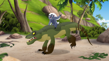 Bunga rides on Ora