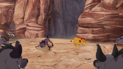 Kion and Jasiri get ready to fight