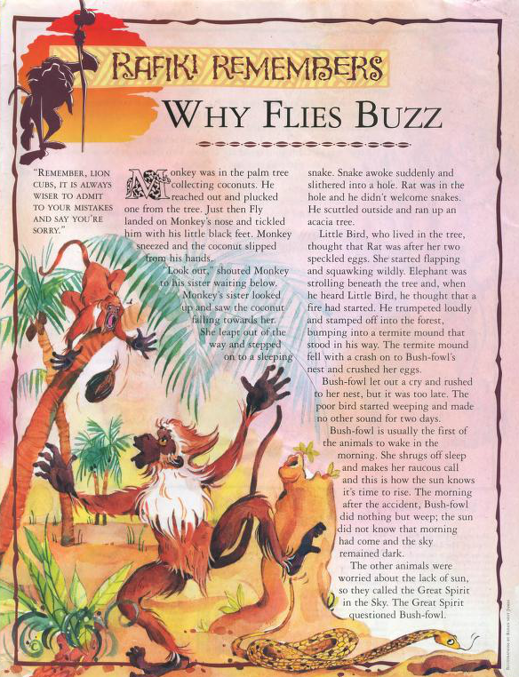 Why Flies Buzz The Lion King Wiki Fandom
