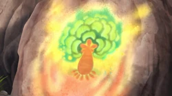 A moja kwa moja stone activates to depict the Tree of Life.