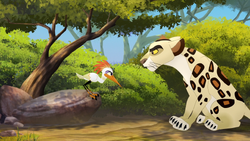 Ono teaches Badili to be brave.