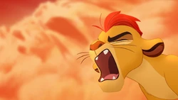 Kion uses the Roar to banish Janja and his clan back to the Outlands.