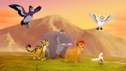 Ono warns the Lion Guard about Mama Binturong's trickery.