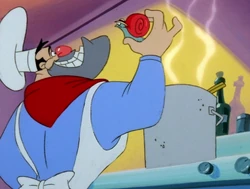 Speedy the Snail nearly gets cooked by Culinary Quint.