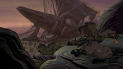 The hyenas overrun the Pride Lands.