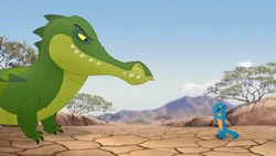 Hodari asks Makuu's permission to join his float.