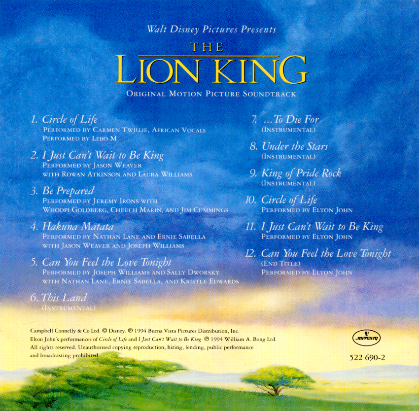 The Lion King (1994 soundtrack) | The Lion King Wiki | Fandom