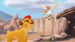 Ono informs Kion about the jackals' attack.