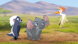 Ono and Bunga admire Mtoto's ability to use infrasound.