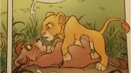 Young Kiara and Kovu in The Lion King II: Simba's Pride Comic Novelization