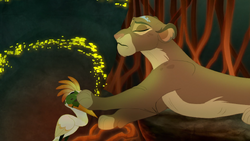 Janna heals Ono's eyesight.