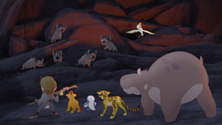 Janja's clan slows the Lion Guard's progress through the Outlands.