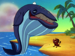 In exchange to Pumbaa's kind act, Lester offers to grant him three wishes.