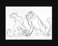 Concept art of Nala and Simba