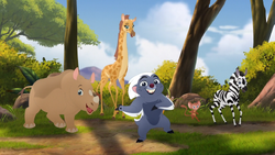 Bunga teaches his charges self-defense techniques.