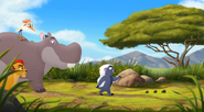 The Lion Guard follows dung beetles